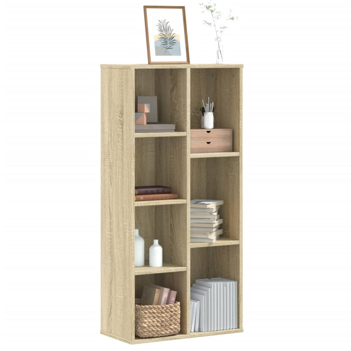 vidaXL Bookcase Sonoma Oak 50x25x105 cm Engineered Wood