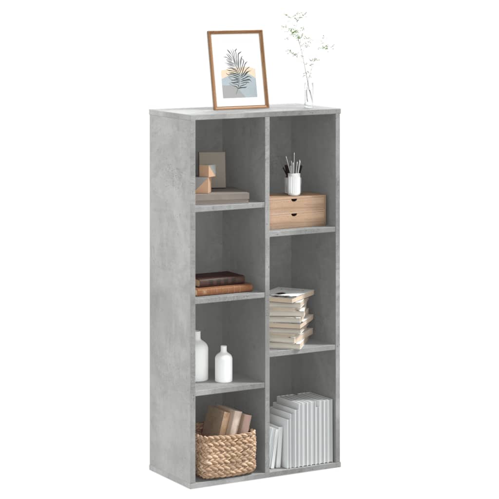 vidaXL Bookcase Concrete Grey 50x25x105 cm Engineered Wood