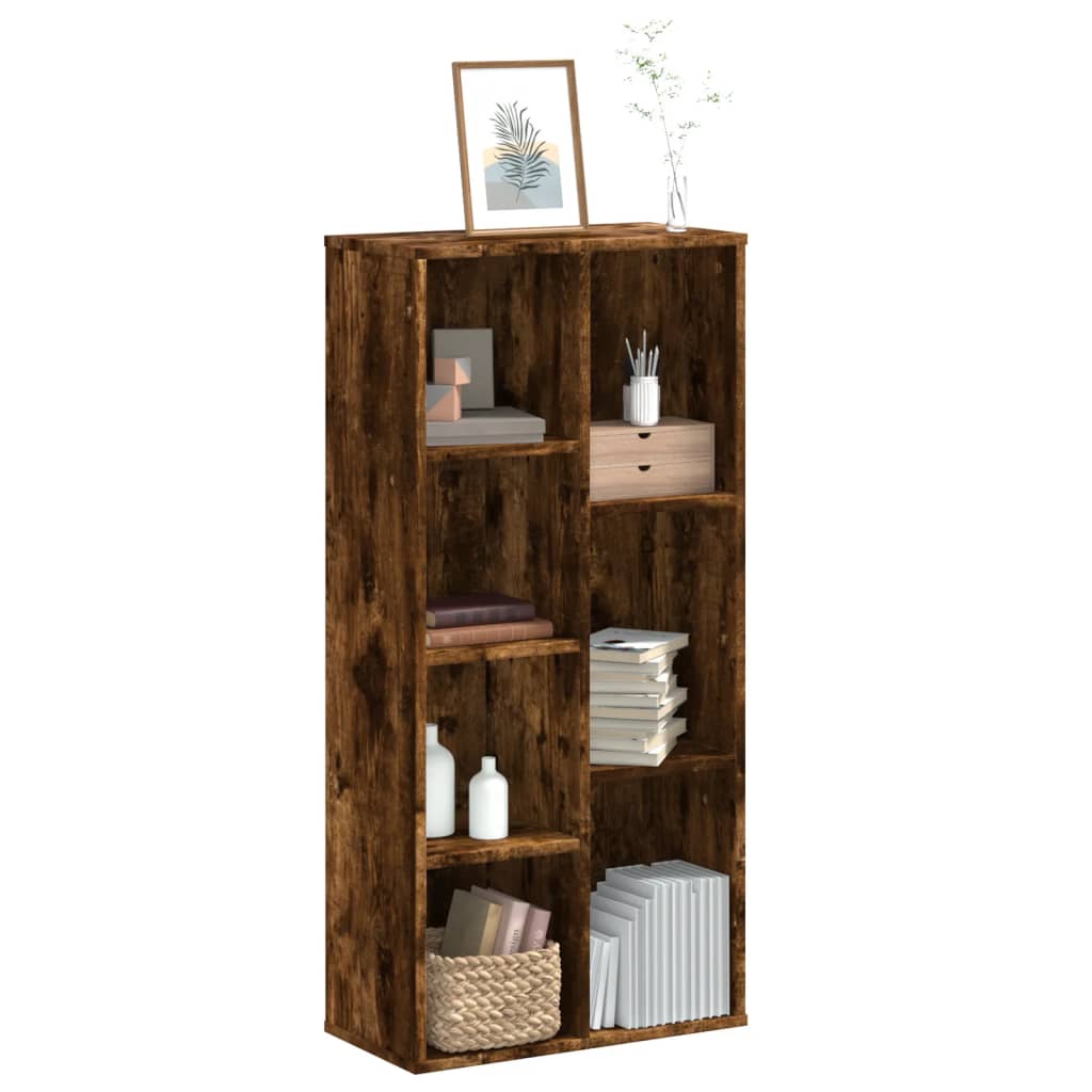 vidaXL Bookcase Smoked Oak 50x25x105 cm Engineered Wood