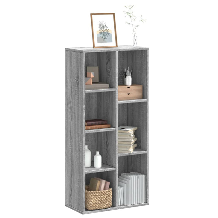 vidaXL Bookcase Grey Sonoma 50x25x105 cm Engineered Wood