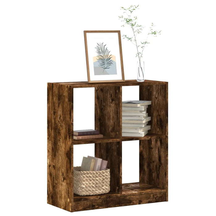 vidaXL Bookcase Smoked Oak 68.5x32x75 cm Engineered Wood