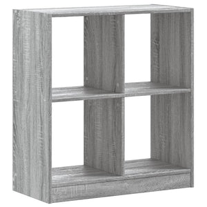 vidaXL Bookcase Grey Sonoma 68.5x32x75 cm Engineered Wood