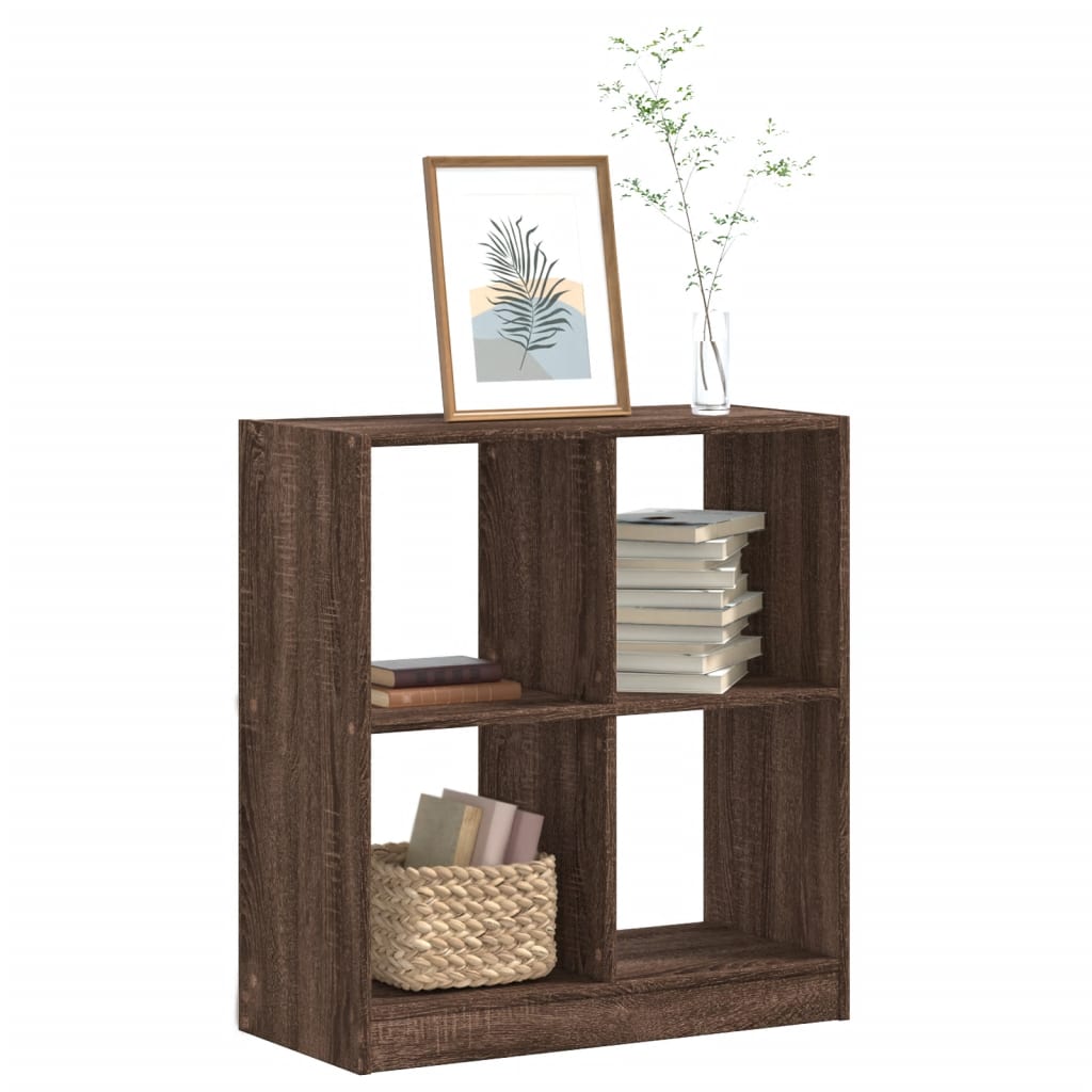 vidaXL Bookcase Brown Oak 68.5x32x75 cm Engineered Wood