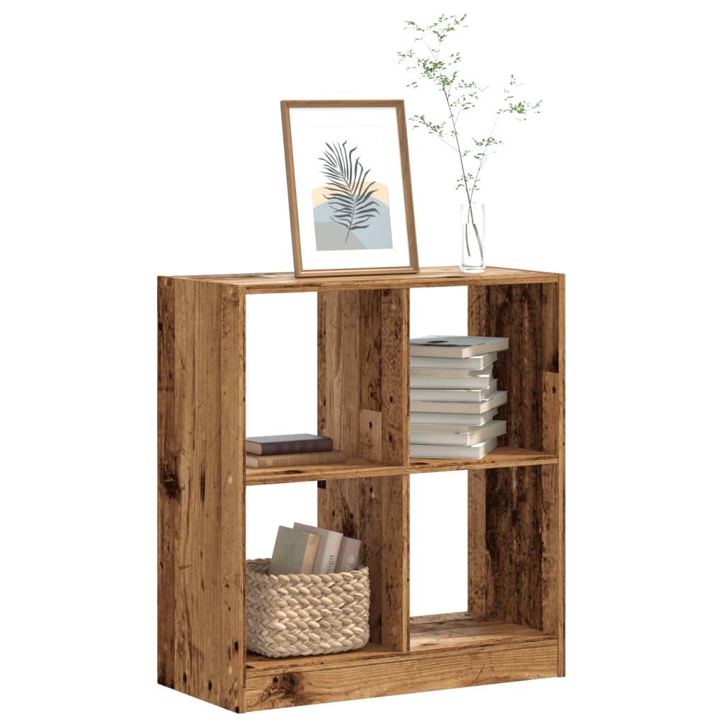 vidaXL Bookcase Old Wood 68.5x32x75 cm Engineered Wood