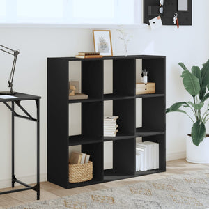 vidaXL Bookcase Black 102x32x102 cm Engineered Wood