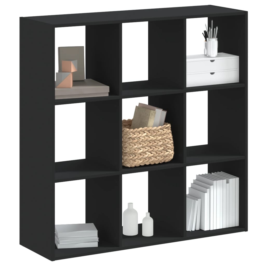 vidaXL Bookcase Black 102x32x102 cm Engineered Wood