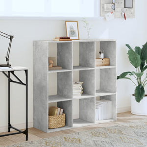 vidaXL Bookcase Concrete Grey 102x32x102 cm Engineered Wood