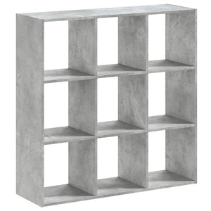 vidaXL Bookcase Concrete Grey 102x32x102 cm Engineered Wood