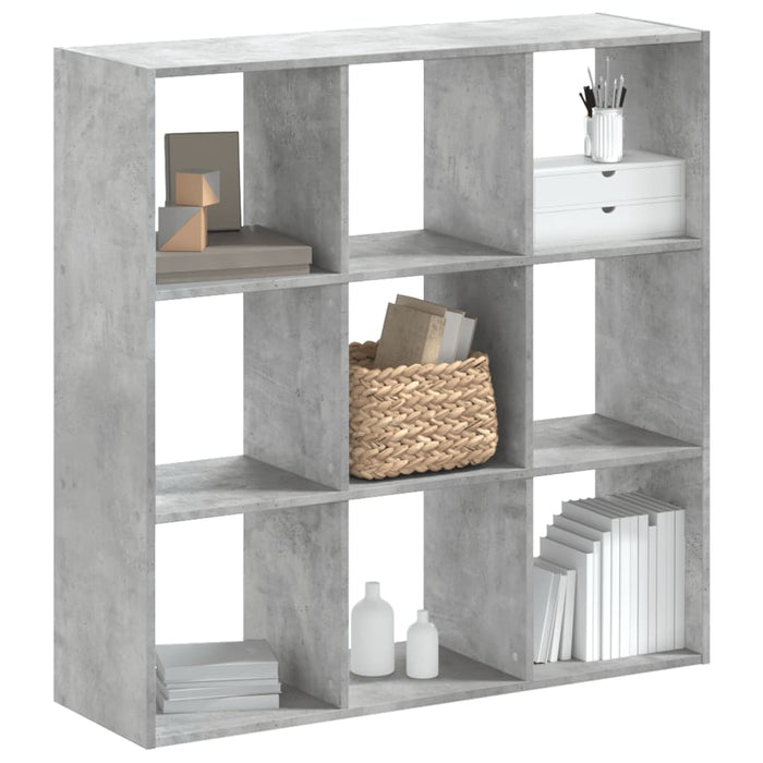 vidaXL Bookcase Concrete Grey 102x32x102 cm Engineered Wood