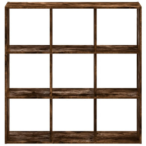 vidaXL Bookcase Smoked Oak 102x32x102 cm Engineered Wood