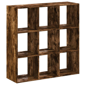 vidaXL Bookcase Smoked Oak 102x32x102 cm Engineered Wood