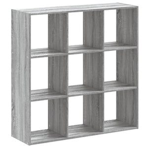 vidaXL Bookcase Grey Sonoma 102x32x102 cm Engineered Wood