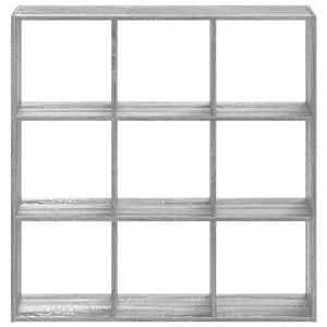 vidaXL Bookcase Grey Sonoma 102x32x102 cm Engineered Wood