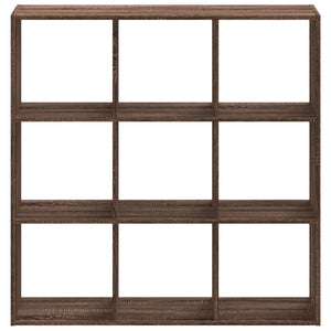 vidaXL Bookcase Brown Oak 102x32x102 cm Engineered Wood