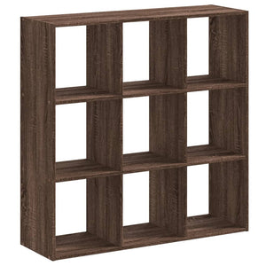 vidaXL Bookcase Brown Oak 102x32x102 cm Engineered Wood