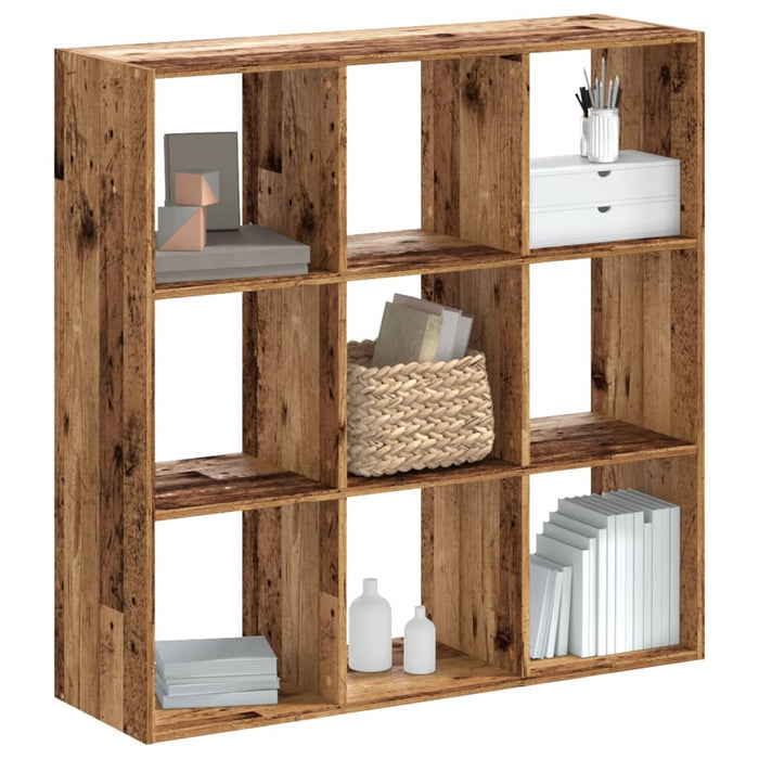 vidaXL Bookcase Old Wood 102x32x102 cm Engineered Wood