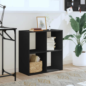 vidaXL Bookcase Black 68.5x32x68.5 cm Engineered Wood