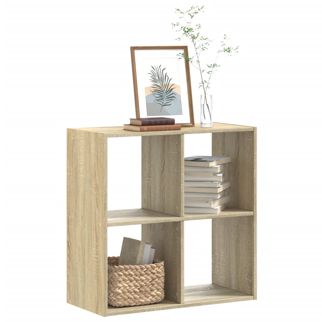 vidaXL Bookcase Sonoma Oak 68.5x32x68.5 cm Engineered Wood