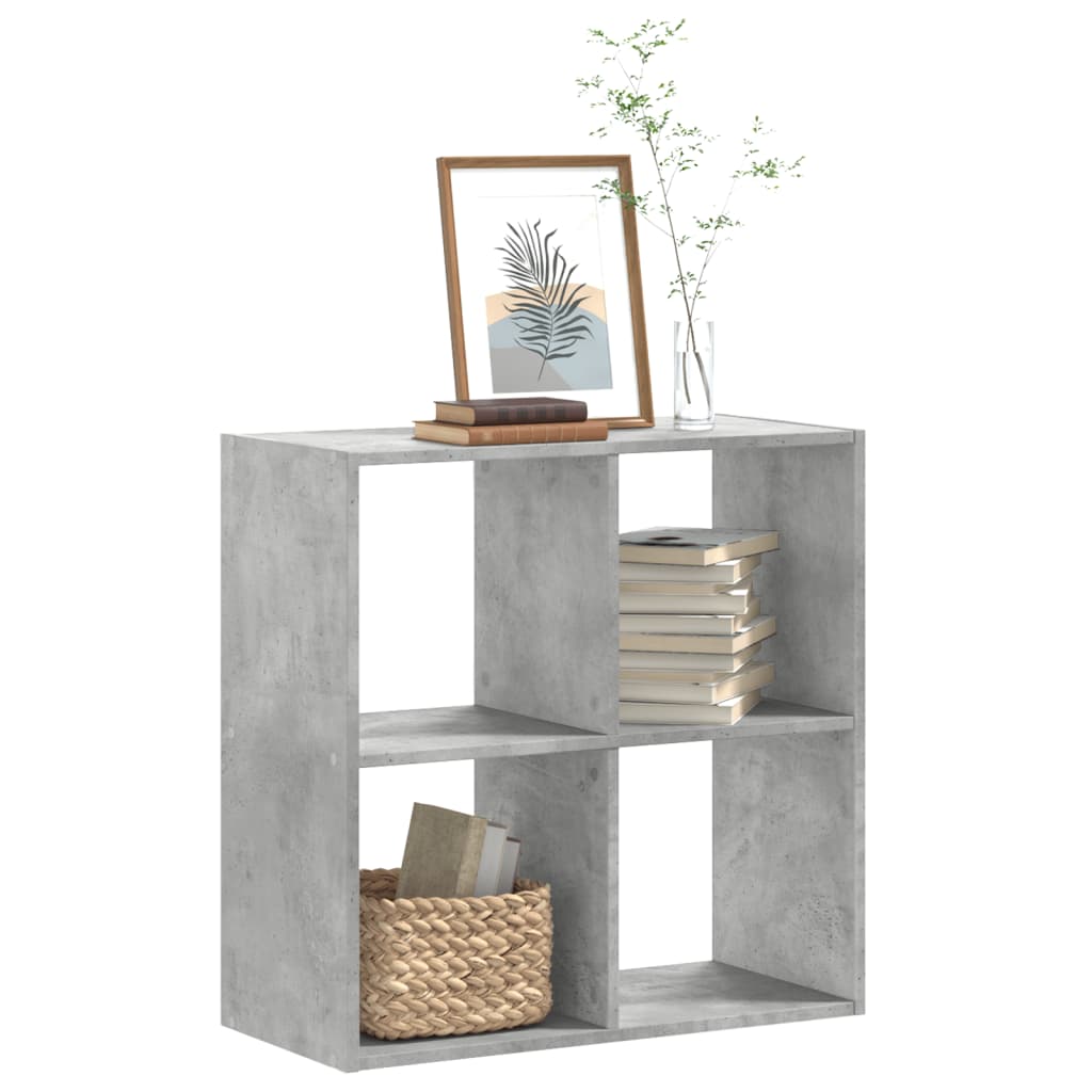 vidaXL Bookcase Concrete Grey 68.5x32x68.5 cm Engineered Wood