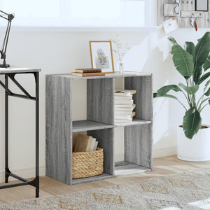 vidaXL Bookcase Grey Sonoma 68.5x32x68.5 cm Engineered Wood