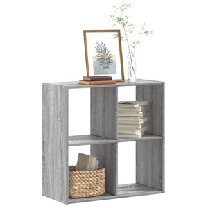 vidaXL Bookcase Grey Sonoma 68.5x32x68.5 cm Engineered Wood