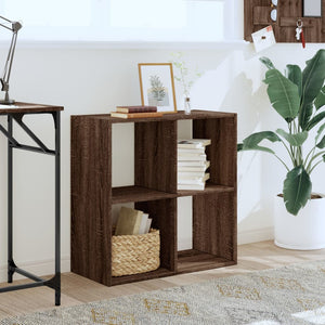 vidaXL Bookcase Brown Oak 68.5x32x68.5 cm Engineered Wood