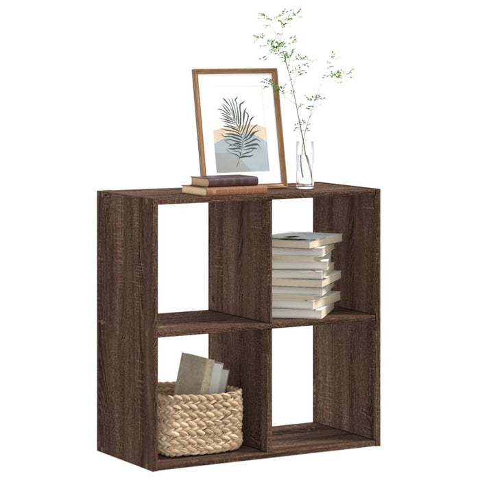 vidaXL Bookcase Brown Oak 68.5x32x68.5 cm Engineered Wood