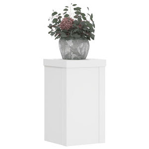 vidaXL Plant Stands 2 pcs White 10x10x18 cm Engineered Wood