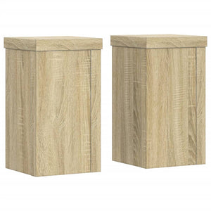 vidaXL Plant Stands 2 pcs Sonoma Oak 10x10x18 cm Engineered Wood