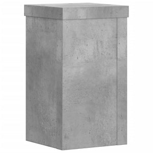 vidaXL Plant Stands 2 pcs Concrete Grey 10x10x18 cm Engineered Wood