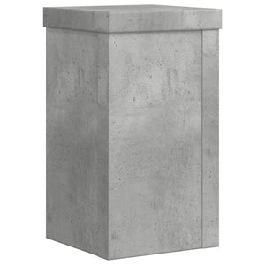 vidaXL Plant Stands 2 pcs Concrete Grey 10x10x18 cm Engineered Wood