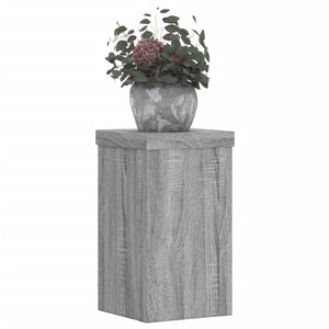 vidaXL Plant Stands 2 pcs Grey Sonoma 10x10x18 cm Engineered Wood