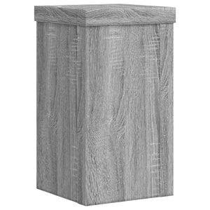 vidaXL Plant Stands 2 pcs Grey Sonoma 10x10x18 cm Engineered Wood