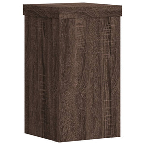 vidaXL Plant Stands 2 pcs Brown Oak 10x10x18 cm Engineered Wood