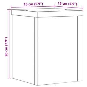 vidaXL Plant Stands 2 pcs Sonoma Oak 15x15x20 cm Engineered Wood