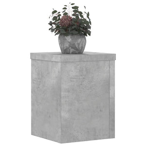 vidaXL Plant Stands 2 pcs Concrete Grey 15x15x20 cm Engineered Wood