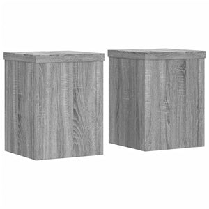 vidaXL Plant Stands 2 pcs Grey Sonoma 15x15x20 cm Engineered Wood