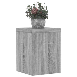 vidaXL Plant Stands 2 pcs Grey Sonoma 15x15x20 cm Engineered Wood