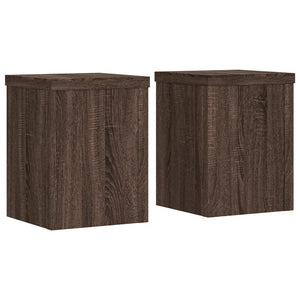 vidaXL Plant Stands 2 pcs Brown Oak 15x15x20 cm Engineered Wood