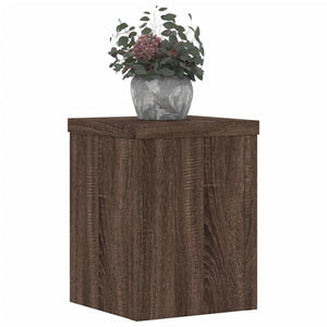 vidaXL Plant Stands 2 pcs Brown Oak 15x15x20 cm Engineered Wood