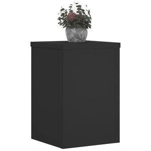 vidaXL Plant Stands 2 pcs Black 20x20x30 cm Engineered Wood