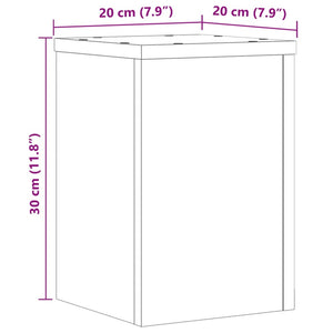 vidaXL Plant Stands 2 pcs Sonoma Oak 20x20x30 cm Engineered Wood