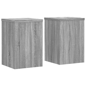 vidaXL Plant Stands 2 pcs Grey Sonoma 20x20x30 cm Engineered Wood