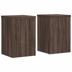 vidaXL Plant Stands 2 pcs Brown Oak 20x20x30 cm Engineered Wood