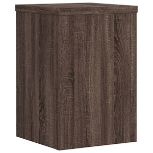 vidaXL Plant Stands 2 pcs Brown Oak 20x20x30 cm Engineered Wood