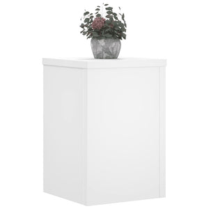 vidaXL Plant Stands 2 pcs White 25x25x35 cm Engineered Wood