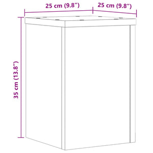 vidaXL Plant Stands 2 pcs White 25x25x35 cm Engineered Wood