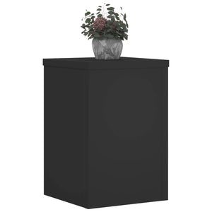 vidaXL Plant Stands 2 pcs Black 25x25x35 cm Engineered Wood