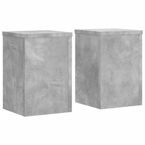 vidaXL Plant Stands 2 pcs Concrete Grey 25x25x35 cm Engineered Wood