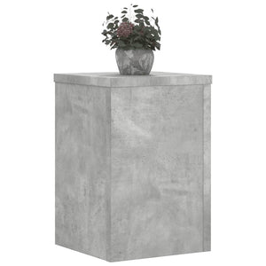 vidaXL Plant Stands 2 pcs Concrete Grey 25x25x35 cm Engineered Wood